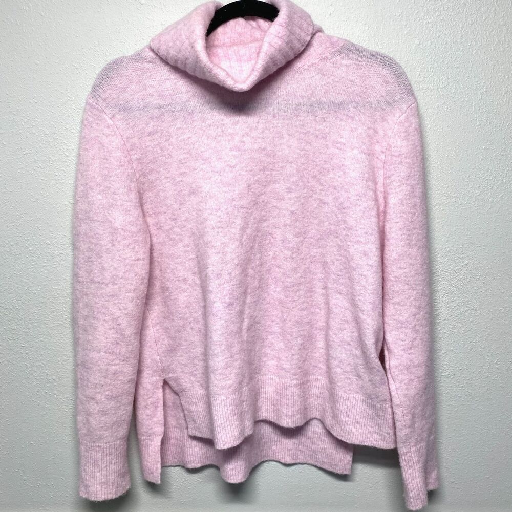 Banana Republic Light Pink Wool Blend Turtleneck Sweater Womens Size Small